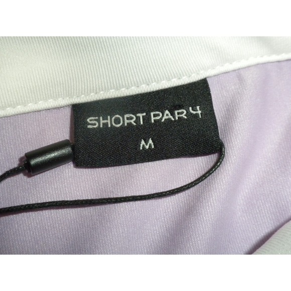 Short Par 4 Polo Shirt Mens M Soft Violet Whitfield Golf Performance Quick Dry - Picture 9 of 15